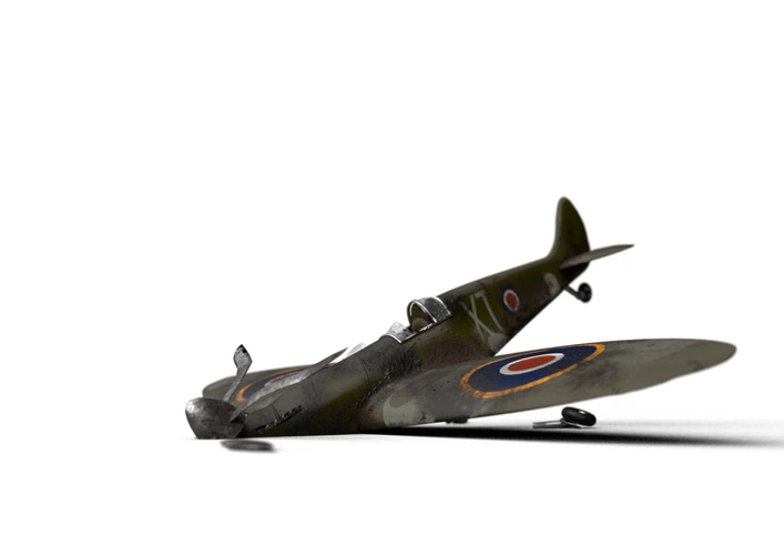 Spitfire crashed