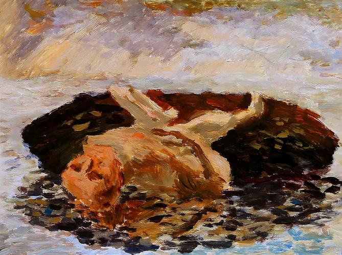 Man on an island