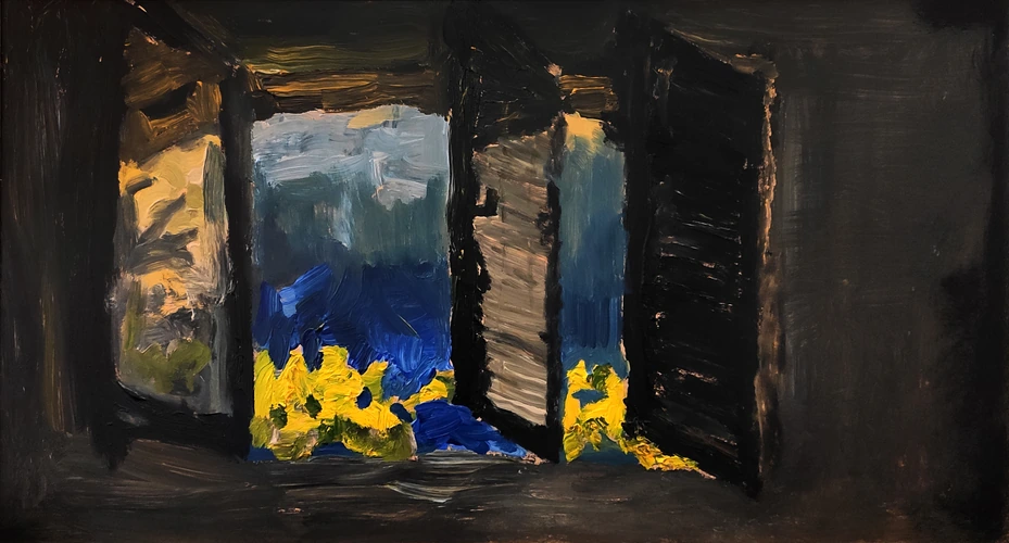 Blue and yellow view
