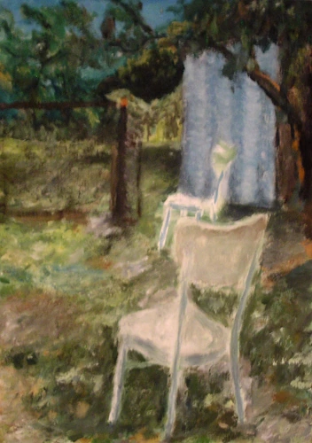 Chairs in the garden in Ruská Kajňa