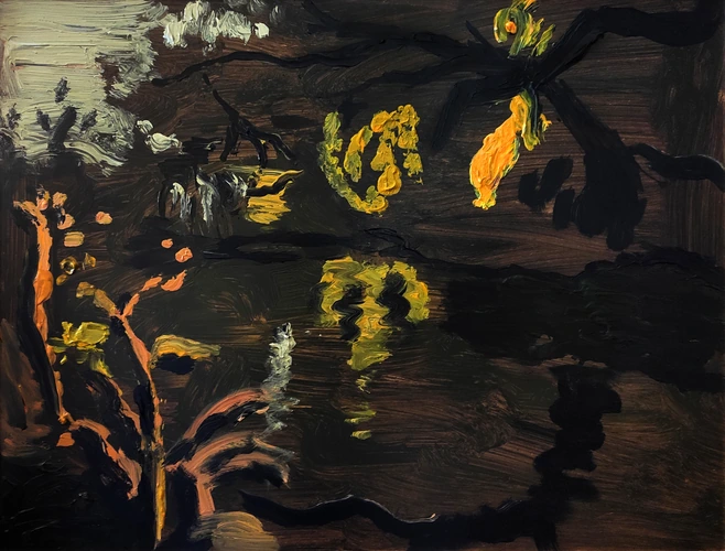 Evening reflections at the Sekčov stream