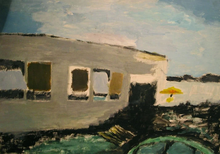 A car and a building, 2008, 40 x 30 cm, tempera on paper