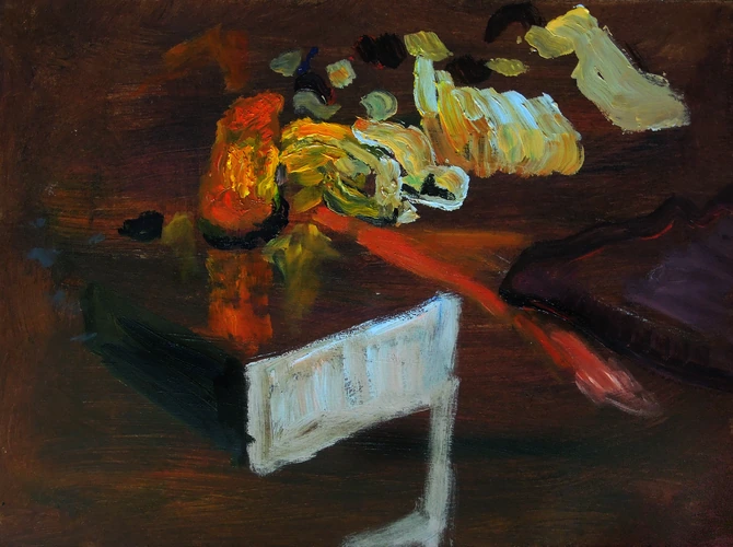Salt lamp on table