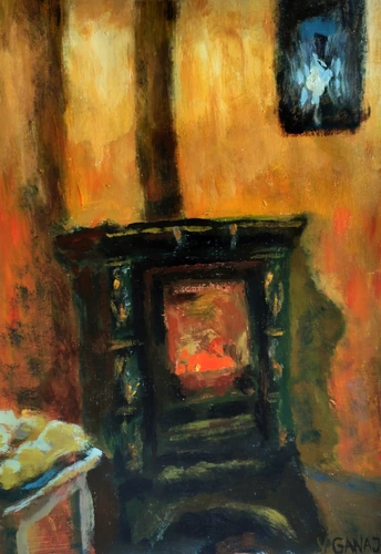 The fireplace