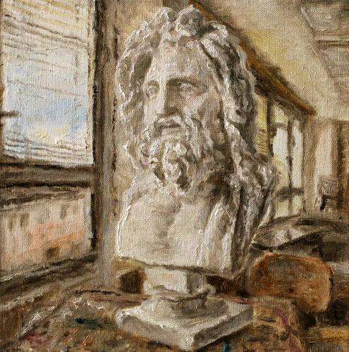 Zeus in a university studio